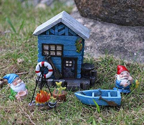 Miniature Fairy Garden Gnomes Figurines Set Resin Animals Mini