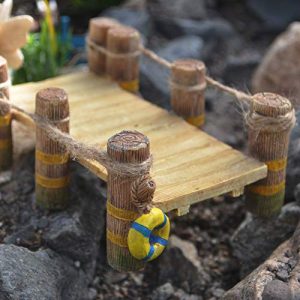 Fairy Garden Dock, Lakeside Boat Dock, Miniature Fishing Boy Fairy