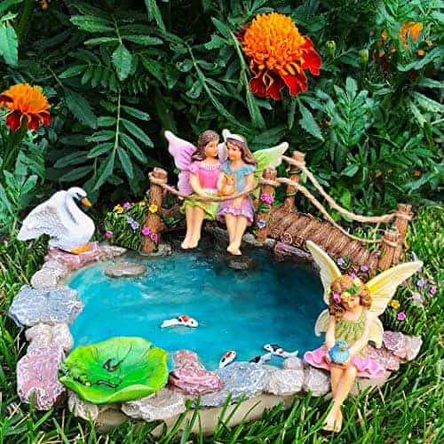 Fairy Garden Fish Pond Kit Miniature Bridge Fairy Garden