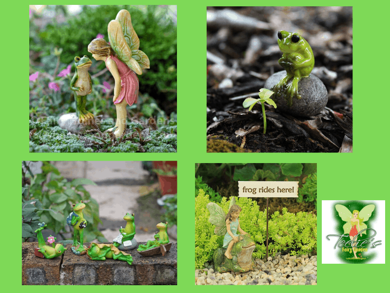 Magical Fairy Gardens Featuring a Frog
