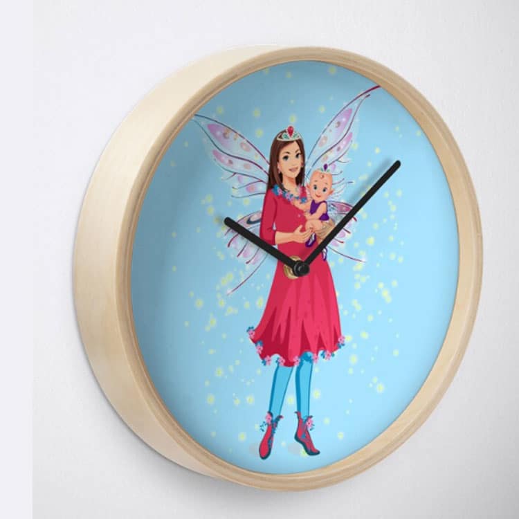 mariane the mother’s day fairy blue leggings clock