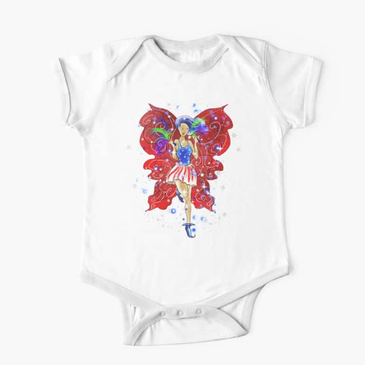 patriotic patsy baby one piece