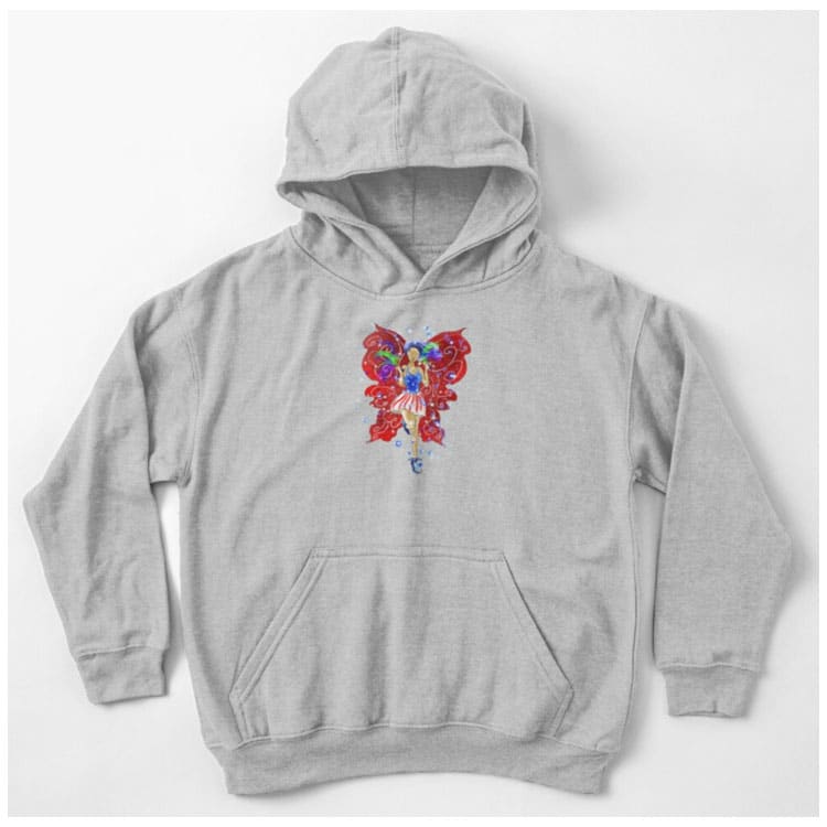 patriotic patsy the 4th of july fairy kids pullover hoodie