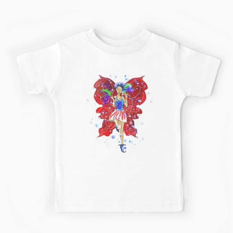 patriotic patsy the 4th of july fairy kids t shirt