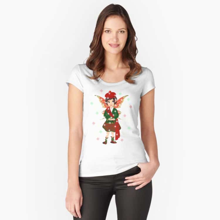 iaada the international fairy– scottish fitted scoop t shirt