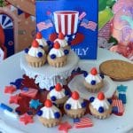 patriotic cupcakes, red, white and blue cupcakes