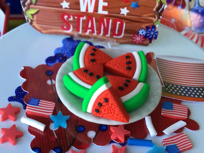 patriotic watermelon slices