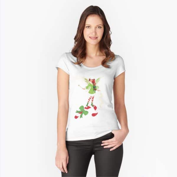 fairy merry and the matching candy cane fitted scoop t shirt