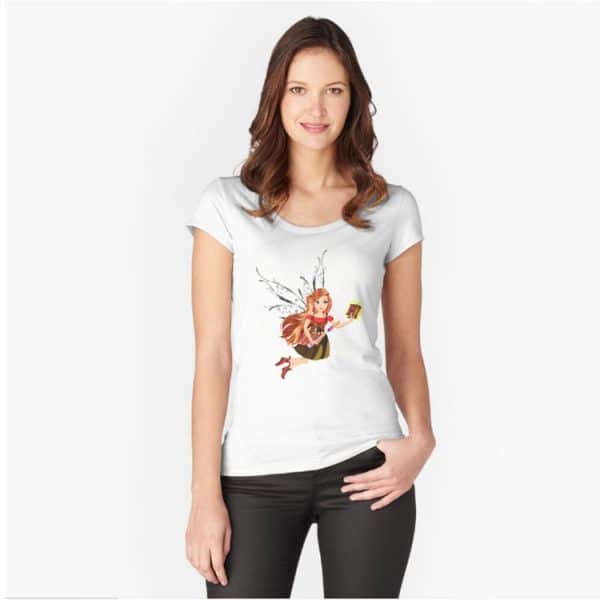 felicia the magical fairy book club fairy creating a new book™ fitted scoop t shirt