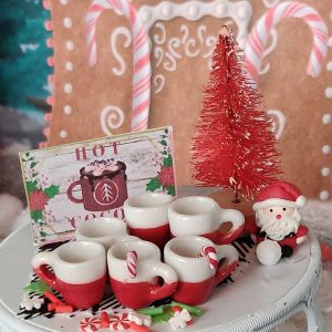 red and white christmas mugs