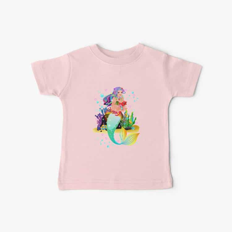 meredith the mermaid baby tshirt