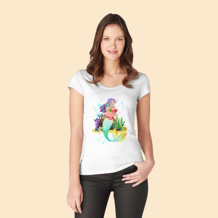 meredith the mermaid™ fitted scoop t shirt