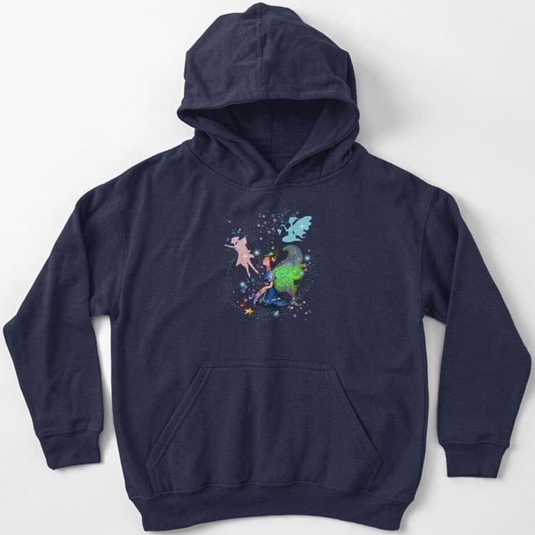 delicia the decal fairy kids pullover hoodie