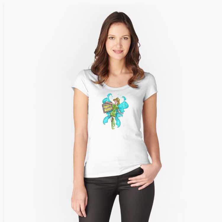 iva the inspirational fairy fitted scoop t shirt