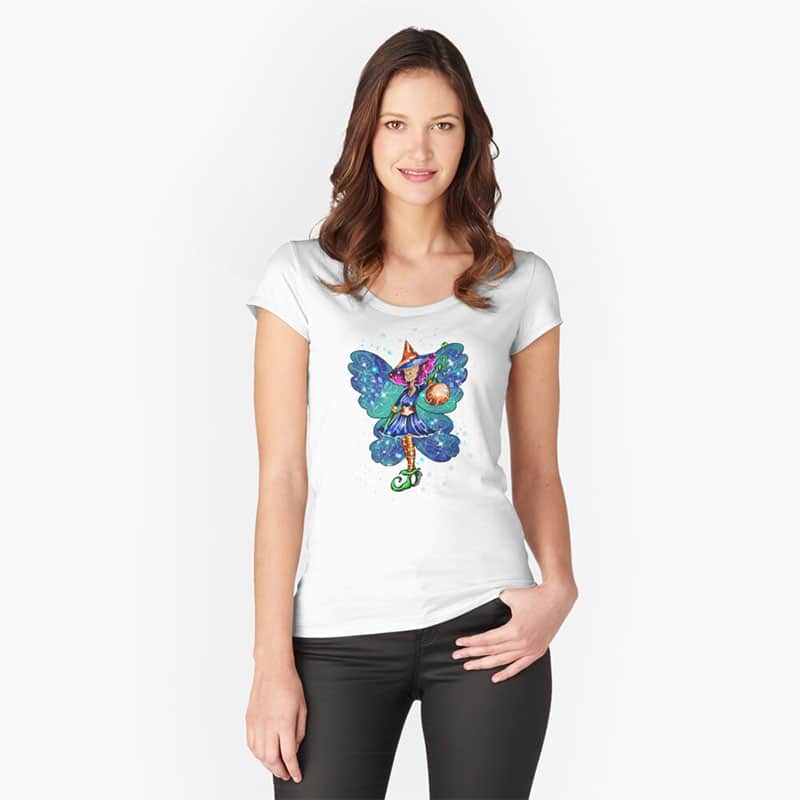 issy the halloween party fairy™ fitted scoop t shirt