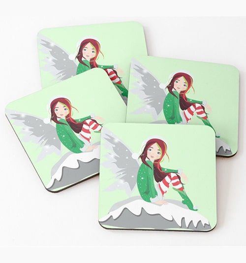 eve the christmas fair coasters