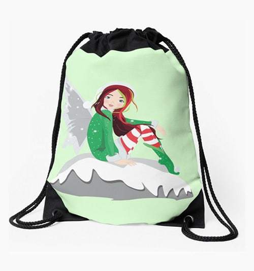 eve the christmas fairy drawstring