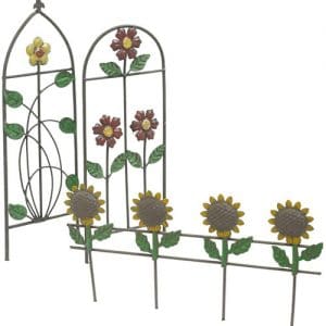 min metal flower trellis gate