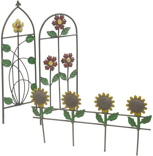 min metal flower trellis gate