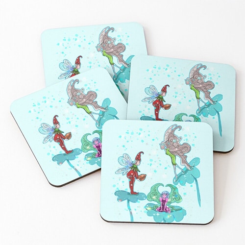 pixie fairy coasters