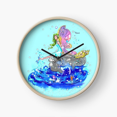 blue fairy clock
