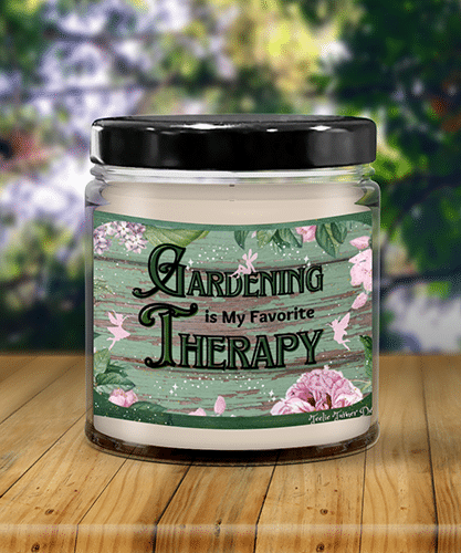 gardening is my favorite therapy candle