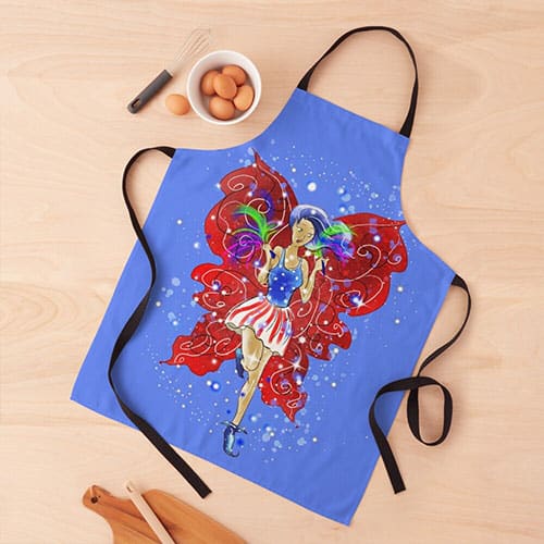the stars and stripes fairy apron