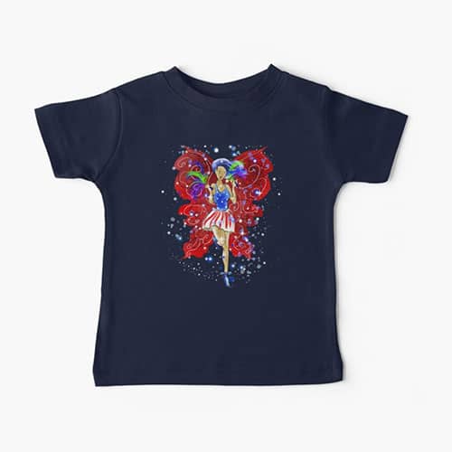 the stars and stripes fairy baby shirt