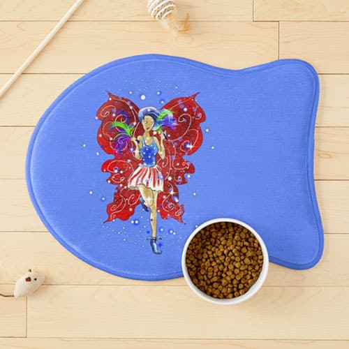 the stars and stripes fairy cat mat