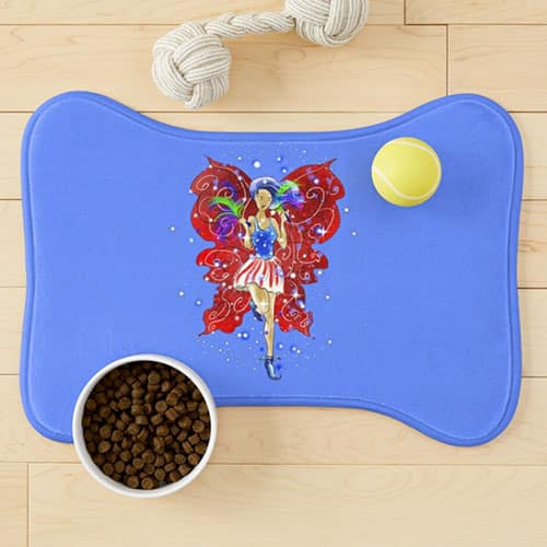 the stars and stripes fairy dog mat