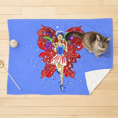 the stars and stripes fairy pet blanket