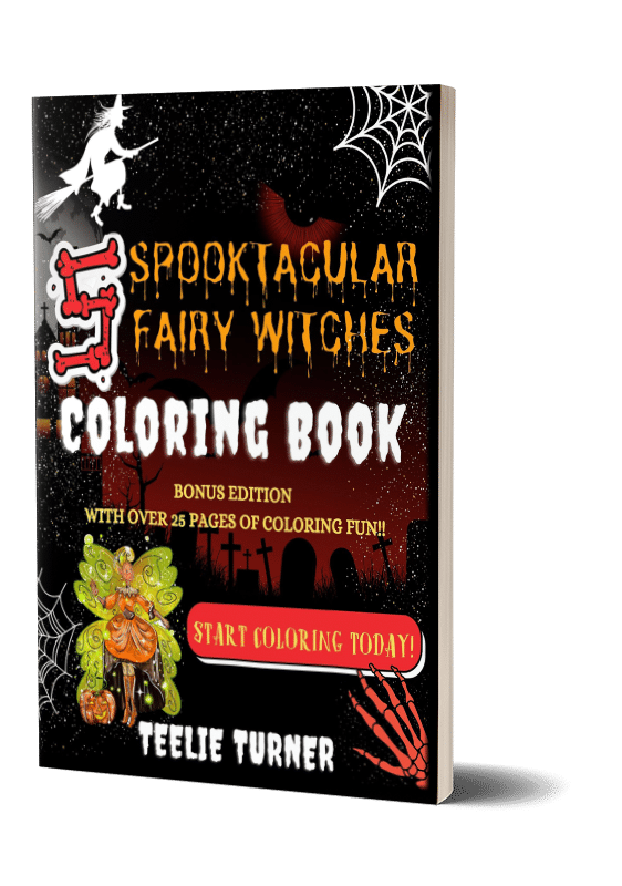 5 spooktacular fairy witches coloring book 3dbook