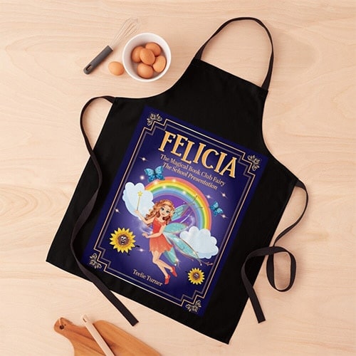 felicia magical book cover apron