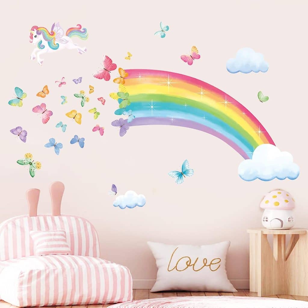 Fairy Wall Stickers, Fairy Wall Decals, SET OF 8, Watercolor Fairy Decals,  Flower Fairy Decor, Girls Bedroom, Fairy Gifts, Fairies Decal 
