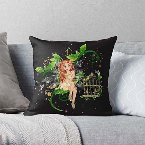 felicia's magical bird love collection throw pillow