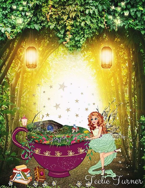 felicia's teacuphouse in fairyland collection poster