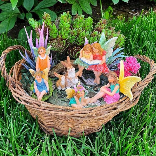 miniature family kit figurines & accessories fairies set of 6 pcs