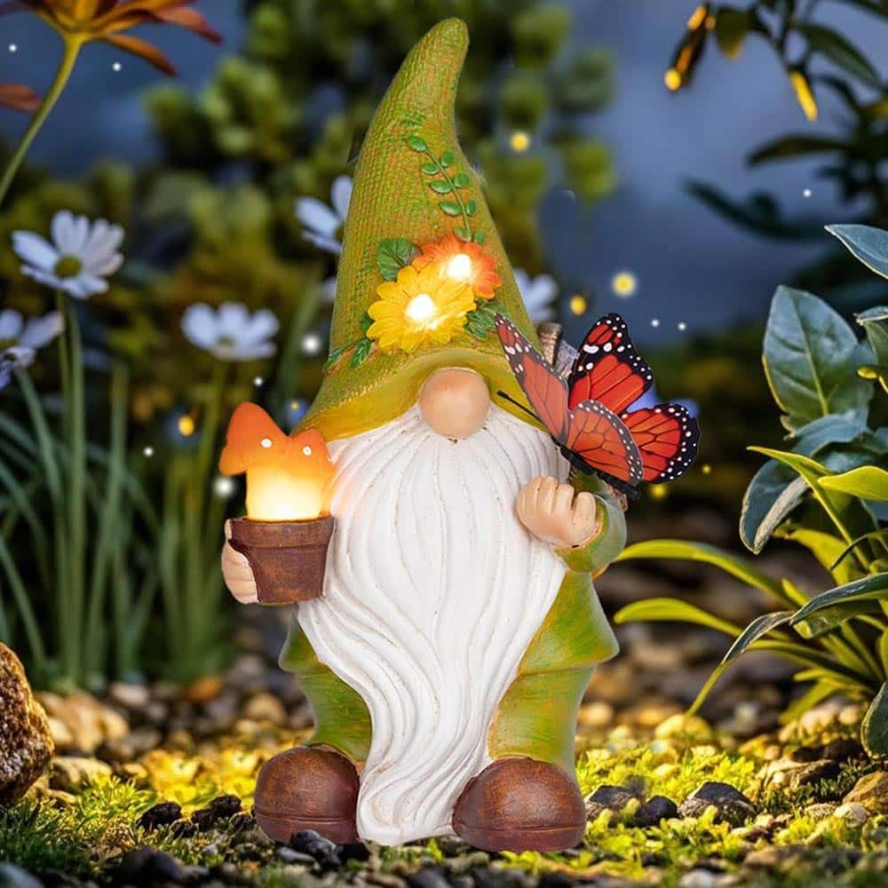 enjoying nature’s beauty gnome