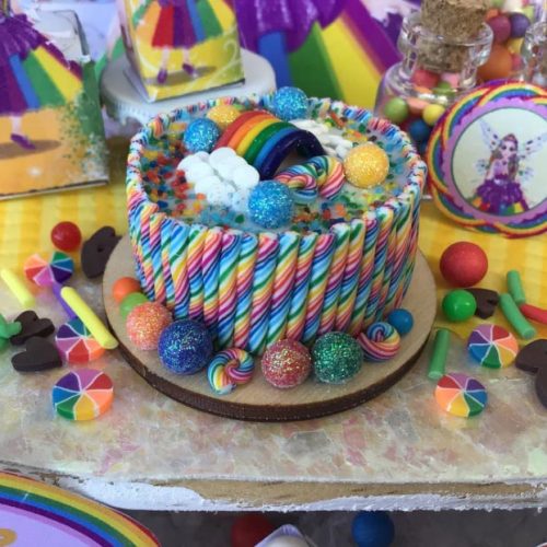 fantastic large rainbow cake
