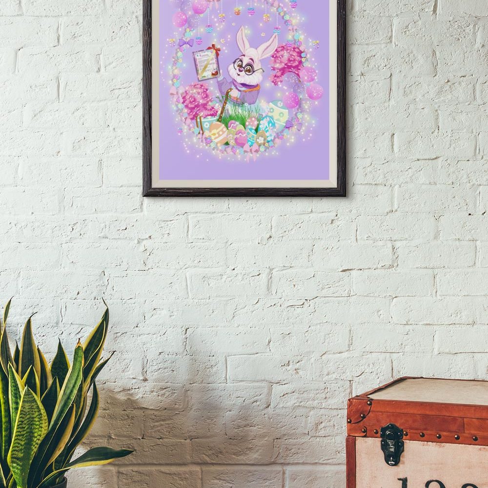mockup of an art print frame in a simple room 3914 el1